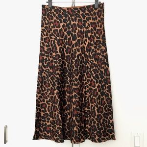 NWT Jcrew Pull On Leopard Skirt Size Small